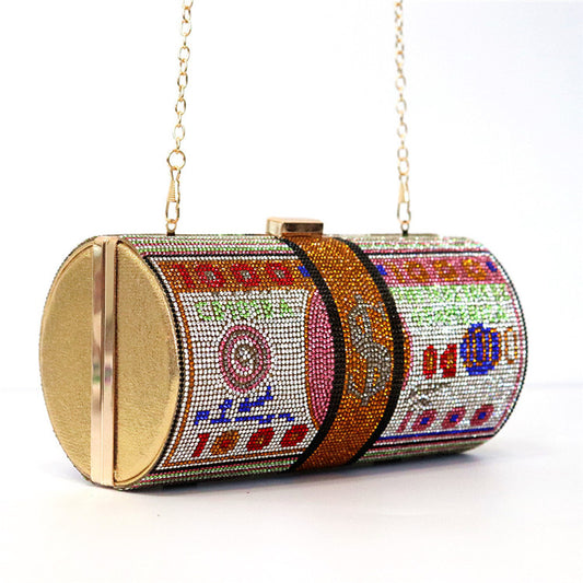 10k money stack Clutch Purse for Women from, Rhinestone Evening Handbag Money Bag