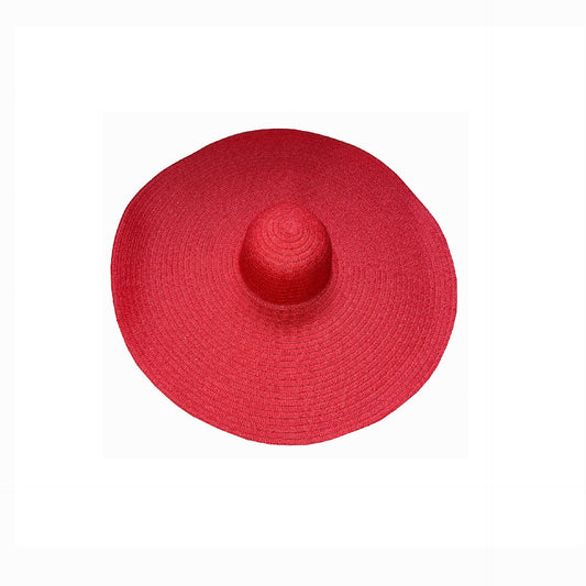 30' brim Fashion Oversized Straw Hat - Large Brim Sun Hat Beach Cap Big Foldable Floppy Sunshade Hats for Women