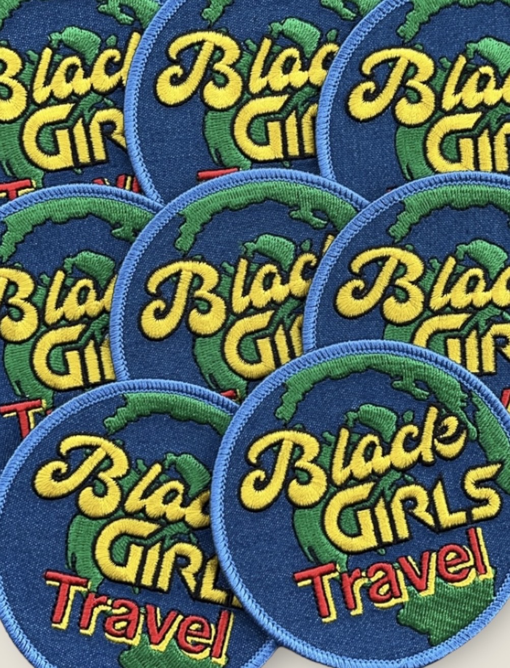 Black girls Travel, World Patch Money Patch iron on Patch,  Sew On Patch, Appliqué, Embroidered Patch,  black queen, embroidery,