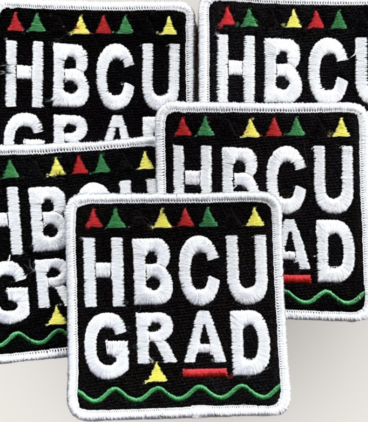 HBCU GRAD, iron on Patch, College Patch, Sew On Patch, Appliqué, Embroidered Patch,