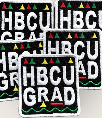 HBCU GRAD, iron on Patch, College Patch, Sew On Patch, Appliqué, Embroidered Patch,