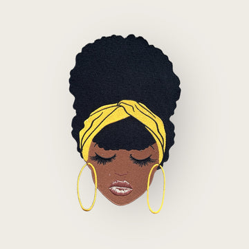 Large Patch 9", Queen, Diva, Sis Iron on Patch, Queen, Embroidery Design, Loc Queen, Sew on Patch, Appliqué, Cool Patch,