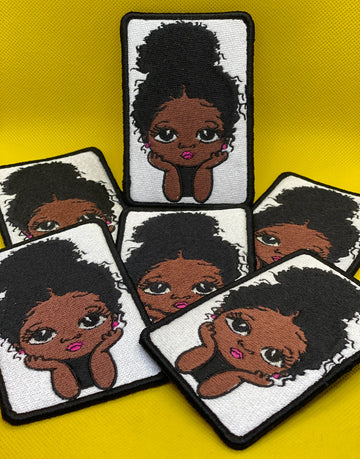 Little princess Patch, Iron-on Embroidered Patch; Girl Power, Size 3"