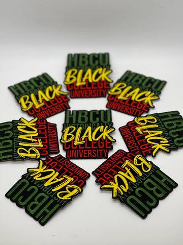 "HBCU" 4 inch, Cool Applique For Clothing, Iron-on Embroidered Patch