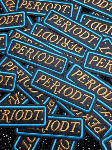"PeriodT" 3 inch, Cool Applique For Clothing, Iron-on Embroidered Patch