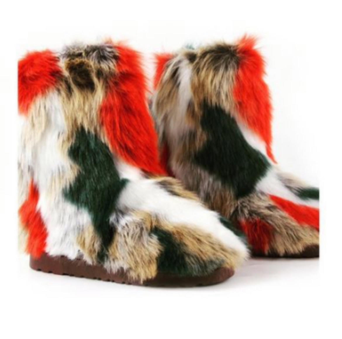 Snow boots ladies plush boots female warm footwear furry cotton shoe faux fur winter boots