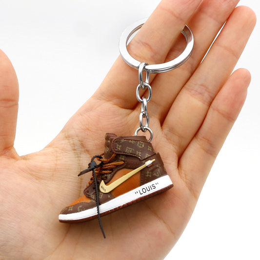 PVC Silicone 3D Mini Dunk/sneakers Trainer basketball keychain Jordan Air