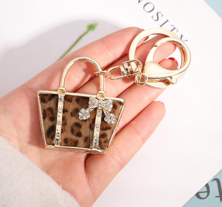 acrylic/rhinestone  purse keychain