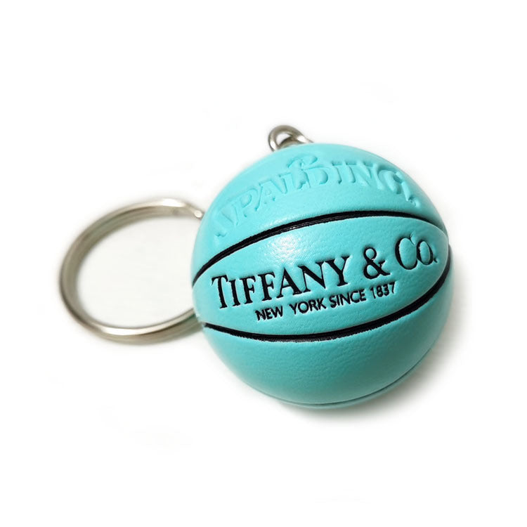 Blue basketball designer inspired keychain