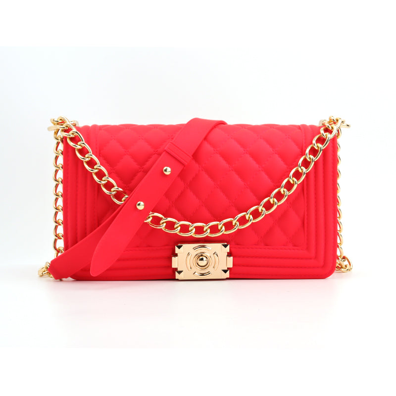 Jelly Crossbody Bag PurseFashion Ladies Shoulder Bag, Candy Color Jelly Handbags for Women