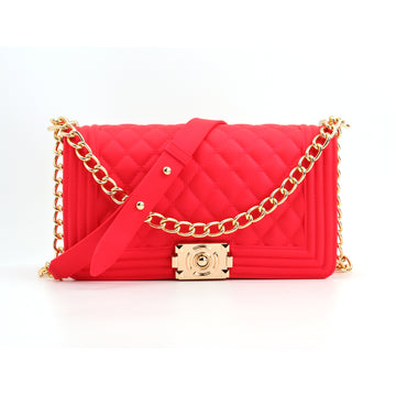 Jelly Crossbody Bag PurseFashion Ladies Shoulder Bag, Candy Color Jelly Handbags for Women
